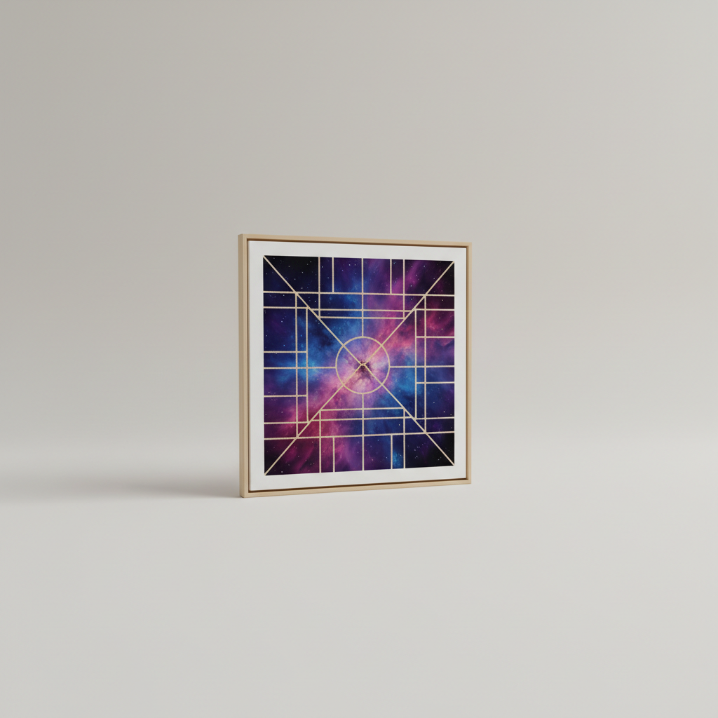 Nebula Grid Canvas Print - Image 1